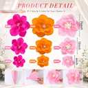 Humyoun Giant Paper Flowers Artificial Large Paper Flower Decoration for Handcrafted Wall Backdrop Christmas Mexican Wedding Graduation Bridal Shower Birth Party Supplies (Bright Colors,18 Pcs)