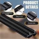 2 Pcs 32" Double Bubble Kerf Door Sweep Kit Bottom Door Seal Weatherstrip