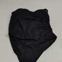 Tempt Me Women Ruched Slimming One Piece Swimsuits Tummy Control Vintage Bathing Suits (XX-Large, Black)