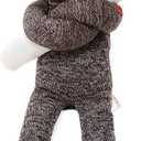 Adorable Sock Monkey, The Original Traditional Hand Knitted Stuffed Animal Toy Gift-for Kids, Babies, Teens, Girls and Boys Baby Doll Present Puppet (20" Brown)