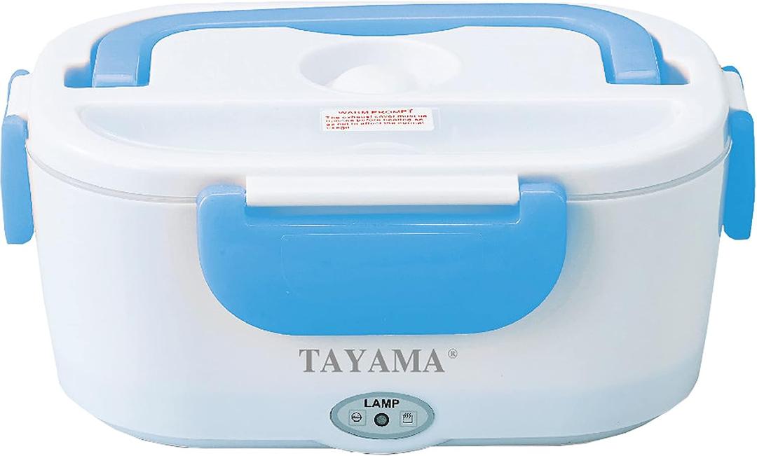 TAYAMA Electric Lunch Box in White Light Blue,Small,EHB-01
