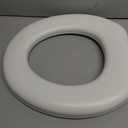 Mayfair Padded Toilet Seat, Cushioned Soft Vinyl over Wood Core Seat, Secure Hinges, Easy Clean, Made in USA, Round, White