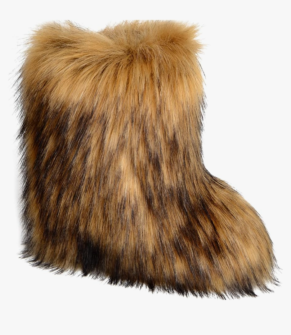 Valpeak Snow Boots for Women 2024 Furry Boots Winter Knee High Flat Heel Fluffy Faux Fur Boots, Size: EU 41 – US 11