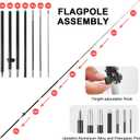 Feather Flag for Business with Pole and Ground Stake - 8ft Open Sign Advertising Banner