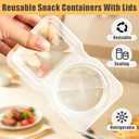20PCS Double Compartment Condiment Container, Reusable Snack Container With Lids, Condiment Containers with Lid for Dip, Sauce, Sampling and Travel Snacks