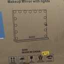 Ratsamee Rose Gold Hollywood Vanity Mirror with Lights, 15 Dimmable Bulbs, 3 Color Lights,Make Up Lighted Mirror, Aluminum Metal Frame, USB Charging Port23" x 18"