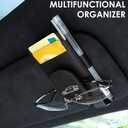 Model Y Sunglass Holder Clip Compatible with Tesla Model Y 2025 2024 2023 2022 2021 2020 Interior Accessories Organizer Eyeglass Hanger Visor Ticket Card Decor Sunglasses Holders Part De (Black)