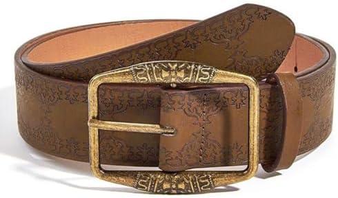 Flimire Women Western Belt Vintage Metal Buckle Leather Belts Country Cowboy Cowgirl Belt for Jeans Pant Dress