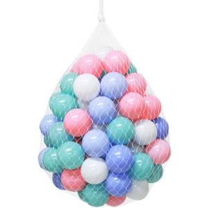 Wonder Space Soft Pit Balls, Chemical-Free Crush Proof Plastic Ocean Ball, BPA Free with No Smell, Safe for Toddler Ball Pit/Kiddie Pool/Indoor Baby Playpen, 50 Balls, Mix-Pastel