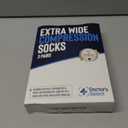 Doctor's Select 3 Pairs Plus Size Compression Socks Wide Calf - Up to 6XL | 20-30 mmHg Compression Socks for Women Wide Calf (4X-Large)