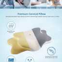 Ergo Pillow for Sleep Apnea, Neck Pain, and Snoring Relief | Cervical Neck Pillow for Side Sleepers | Orthopedic Memory Foam with Ergonomic Support