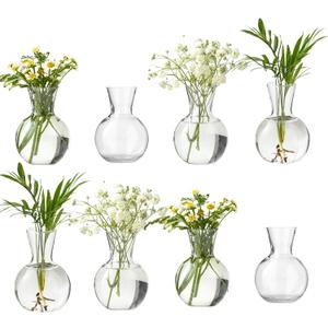 Plastic Propagation Vases (8 Bulbs),Desktop Plant Terrarium for Indoor Plants - Hydroponics Containers for Home Office Desk Decor, mini Gardening Gifts for Women Who Love Plants (8PCS)