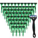 Wovnet 60 Pcs Men's Disposable Razors Set 3 Blade Bulk Sensitive Head Shaving Razors for Men Travel Hotel Spa Christmas Party Gift