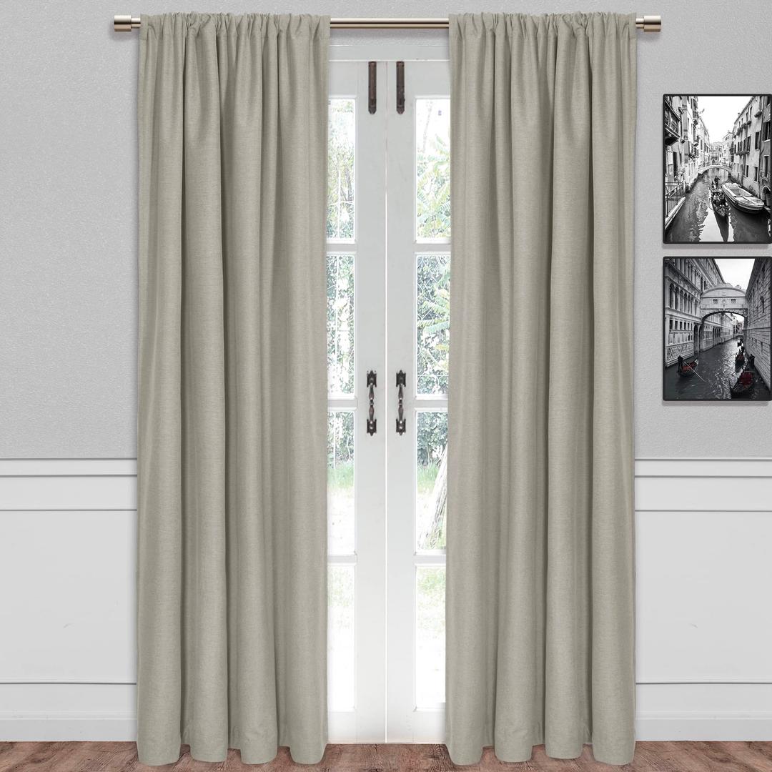 SUNBLK Total Blackout Curtains 1 Panel 52x63In SUNBLK Total Blackout Curtains 1 Panel 52x63In