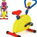 Meooeck Kids Exercise Bike Fitness Exercise Equipment for Kids Bike with Digital Display Toddler Sports Workout Equipment Bike Games for Beginners Children Toddler Indoor Outdoor Sport
