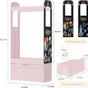 51.2"H Wooden Stuffed Animal Organizer with Toy Storage Drawer Blackboards, Large