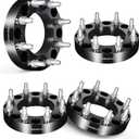 EVIL ENERGY 8x180 Wheel Spacers 1.5 inch Compatible with Chevy Silverado 2500 2011-2018, 8x180 mm 8 Lugs 125 mm Hub Bore M14x1.5 Studs Black, Not Hubcentric