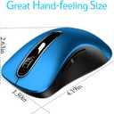 memzuoix 2.4G Portable Wireless Mouse, 1400 DPI Mobile Optical Cordless Mice with USB Receiver for Computer, Laptop, PC, Desktop, MacBook, 5 Buttons, Blue