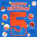 Number 5 Birthday Pinata for Kids, Spider Theme Pinata 16 Inch with Stick, Blindfold & Confetti, Superhero Party Decorations for Boys and Girls (5th)