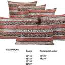 Tapestry Stylish Red-Black 22"x22" Pillow Cover Sham Cushion Case Ethnic Oriental Kilim Style Throw Decorative for Home Decor, Sofa, Couch, Porch, Patio, Veranda