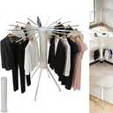 Clothes Drying Rack Foldable, Clothes Drying Rack Drying with wheels with 16 Arms Laundry Drying Rack Saving Collapsible Hanger Tripod Clothes Drying Rack Rack Clothing Balcony Bedroom Apartment