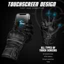 J.A.G. Motorcycle Gloves - Premium Leather Perforated Motorcycle Gloves for Men with Knuckle Protection | Touchscreen Motorbike Riding Gloves