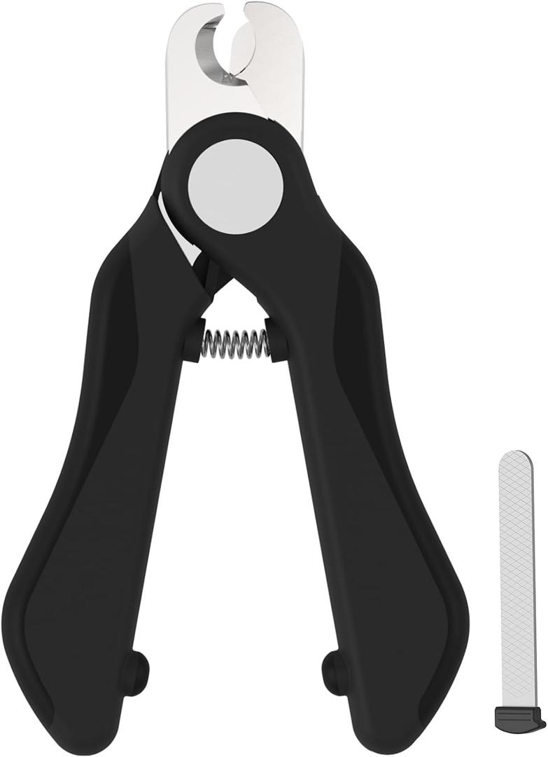 Swihauk Heavy Duty Dog Nail Clippers and Trimmers, Professional Pet Nail Clippers with Nail File for Dogs Cats Small Animal, Claw Clippers with Safety Guard to Prevent Over-Cutting, Black (Blue)