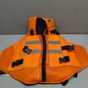 Kuoser XXL Dog Life Jacket, High Flotation Large Dogs Life Vest for Swimming Boating, Reflective Puppy Water Vest Pet Life Preserver with Rescue Handle, Orange XXL