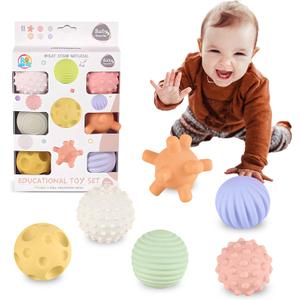 Sensory Balls for Babies,Ball for Toddlers 1-3, Soft & Textured Montessori Baby Toys 6 to 12 Months,Wheat Straw Soft Montessori Toys for Babies