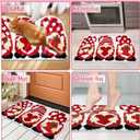 Hexagram Valentines Day Bathroom Rug, Valentines Day Bathroom Decor, Gnomes Bath Mat Decorations, Farmhouse Soft Non Slip Washable mat 16x31 Inches