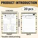 2 x Who Knows The Graduate Best Game Set, 20 Pcs Graduation Party Icebreaker Game Cards, Class Of 2026 Graduation Party Announcement Game For High School, College, University - A03
