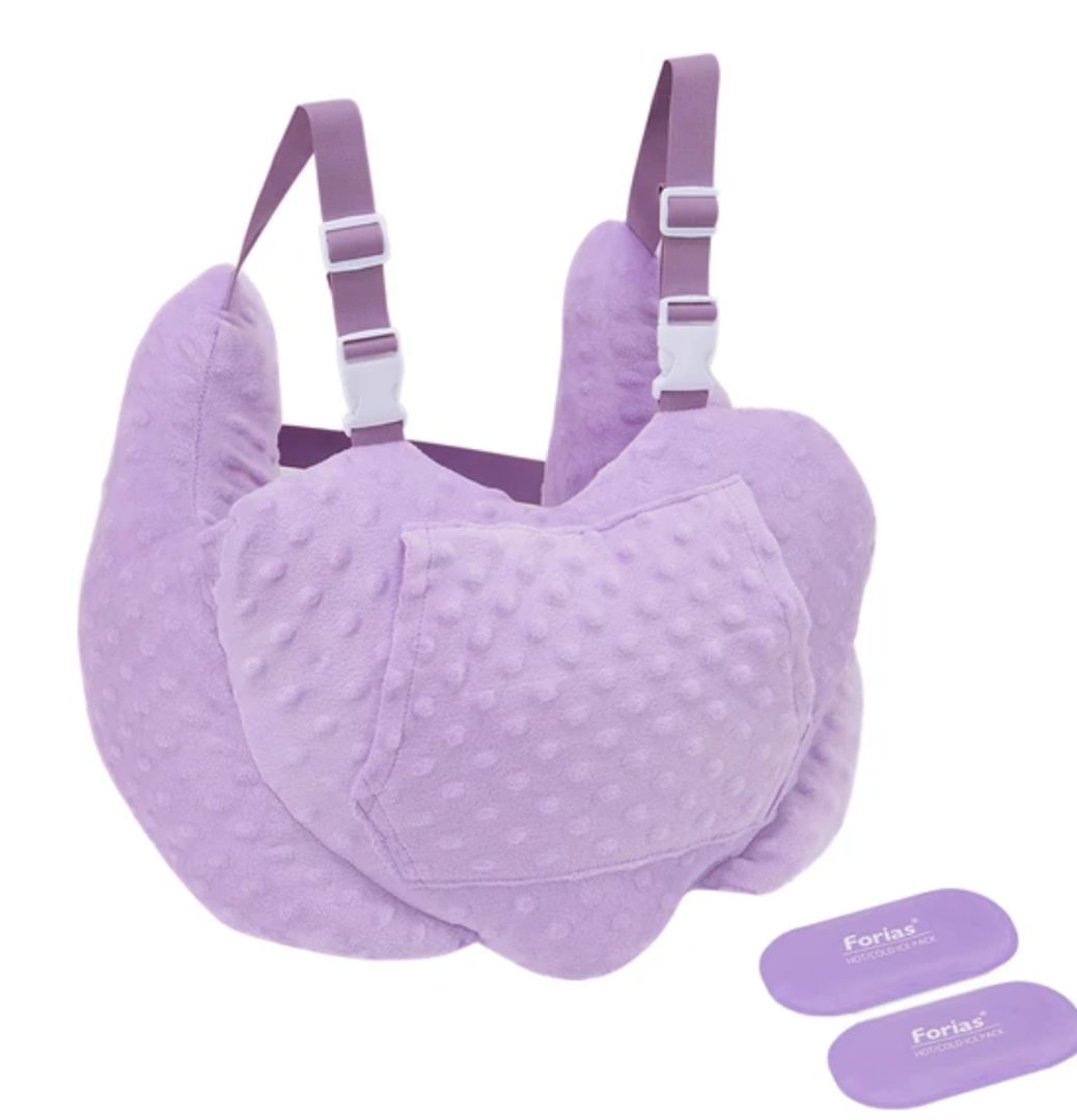 Forias Post Mastectomy Pillow With 2 Ice Packs, Breast Reduction & Augmentation Recovery Supplies, Breast Pillow, After Heart Surgery Pillow, Mastectomy Recovery Must Haves, Mastectomy Gifts for Women