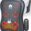 Shiatsu Back Massager with Heat : Up and Down Rolling Massage - Electric Back Massager for Pain Relief Deep Tissue - Heated Lower Back Massager for Office, Home, Car UseBlack