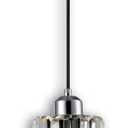 Modern Crystal Chandelier, 6.3"x9.4" Classic Crafted Pendant Light, Glass & Metal Hanging Light for Innovative Small Space Use in Dining Room, Kitchen Island, Bedroom, Living Room - Luminous