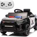 PeakPursuit 12V 4.5Ah Kids Electric Police Car Ride on with Remote Control, Medium
