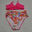 Edelqual Women's High Waisted Bikini Sets Two Piece Swimsuit Tummy Control Bathing Suit V Neck Swimwear 2025 Swim Suit (Medium, Pink Floral)