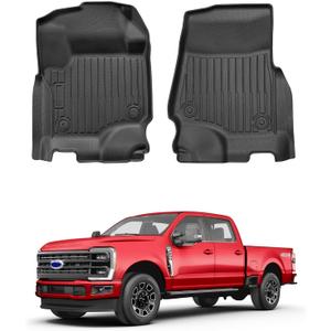 Floor Mats for Ford F-250 F-350 F-450 2017-2026 Fits Carpet Flooring ONLY