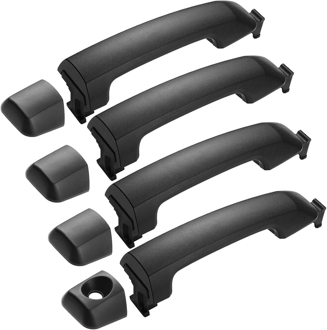 4 x 4Pcs Exterior Door Handles for 2007-2019 Toyota Tundra CrewMax Cab Pickup & 2008-2016 Toyota Sequoia SUV, Replaces 69210-0C030-C0, 69217-0C060-C0, 69217-0C050-C0