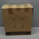 33'' Tall Vintage Table Lamp Set of 2, Candle Stick Buffet Lamps with Gold Leaf Finish and Black Linen Shades, 3-Way Dimmable Bulbs Included, Nightstand Lamps for Living Room Bedroom Dinning Entryway