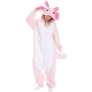 Unisex Adult Onesie Animal Pajamas, Halloween Cosplay Costumes, Cartoon Costumes Party Wear (AStitch Pink L)