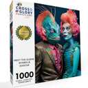 1000 Piece Jigsaw Puzzle for Adults - Cross & Glory - Meet the Aliens Series| Collectible Sci-Fi Illustration (Nymira and Dantar)