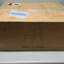 Kitchen Dining Chairs Set of 2 Modern Upholstered Leather Dining Room Chair with Metal Legs, Original/Beige