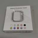 Bling Bumper Case Compatible with Apple Watch Series 6/5/4/SE 3/SE 2/SE 44mm, Diamond Protective Face Cover for Women, Hard PC Frame Protector for iWatch 44mm