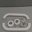 Shower Grab Bar, 2 Pack 12 Inch White Bathroom Grab Bar, 1.25" Diameter 304 Stainless Steel Anti-Slip Grab Bars for Bathtubs and Showers, Handicap Shower Grab Bar for Seniors Elderly