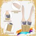 cobee 100Pcs Chip Brushes,1 Inch Natural Bristle Paint Brushes Wooden Handle for Stains Varnishes Acrylic Wood Crafts Home Projects