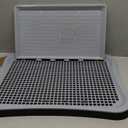 Dmnnlp Pee Pad Holder, Puppy Pad Holder, Indoor Dog Potty with Splash Guard & Center Post, Pee Pad Holder for Small and Medium-Sized Dogs 20.1"X15.5" (Gray)