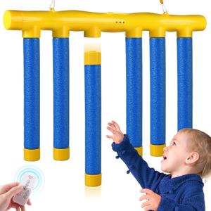 Hand Speed Challenge Game - Reflex Drop Sticks with Voice Prompts, 3 Speed Modes, USB Rechargeable, Family Party Toys for Kids & Adults-Blue