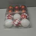 Christmas Ball Hanging decorations3.14 inch, 12 Pieces of shatterproof Christmas Tree Decoration Balls Set, Suitable for Party Floral Christmas Tree Decoration (3.14 inches 12 Balls)