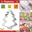 Christmas Cookie Cutters Set of 25 - Stainless Steel Christmas Biscuit Cutter Snowman, Gingerbread Man, Snowflake, Christmas Tree, Beer & More Shapes For Baking Xmas