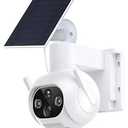 woomo 4G LTE Cellular Solar Security Camera Outdoor, No WiFi Needed, 360° Live View Pan/ Tilt, 2K Color Night Vision, PIR Motion Detection with Auto Tracking, 2-Way Audio, Built-in SIM Card